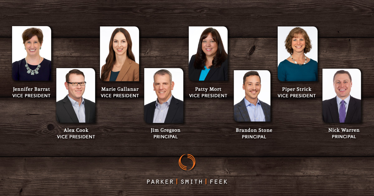 Congratulations to Parker, Smith & Feek's newest principals and officers, who were elected for bringing exceptional leadership and innovation to our organization #thePSFdifference